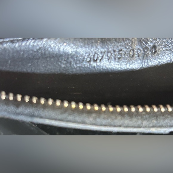 Yves Saint Laurent Card Zip Leather Monogram Black Wallet Coin Case w Zipper - Picture 4 of 7